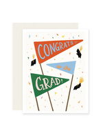 Slightly Stationery Graduation Card - Pennants
