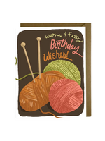 Kat French Design Birthday Card - Knitters Birthday