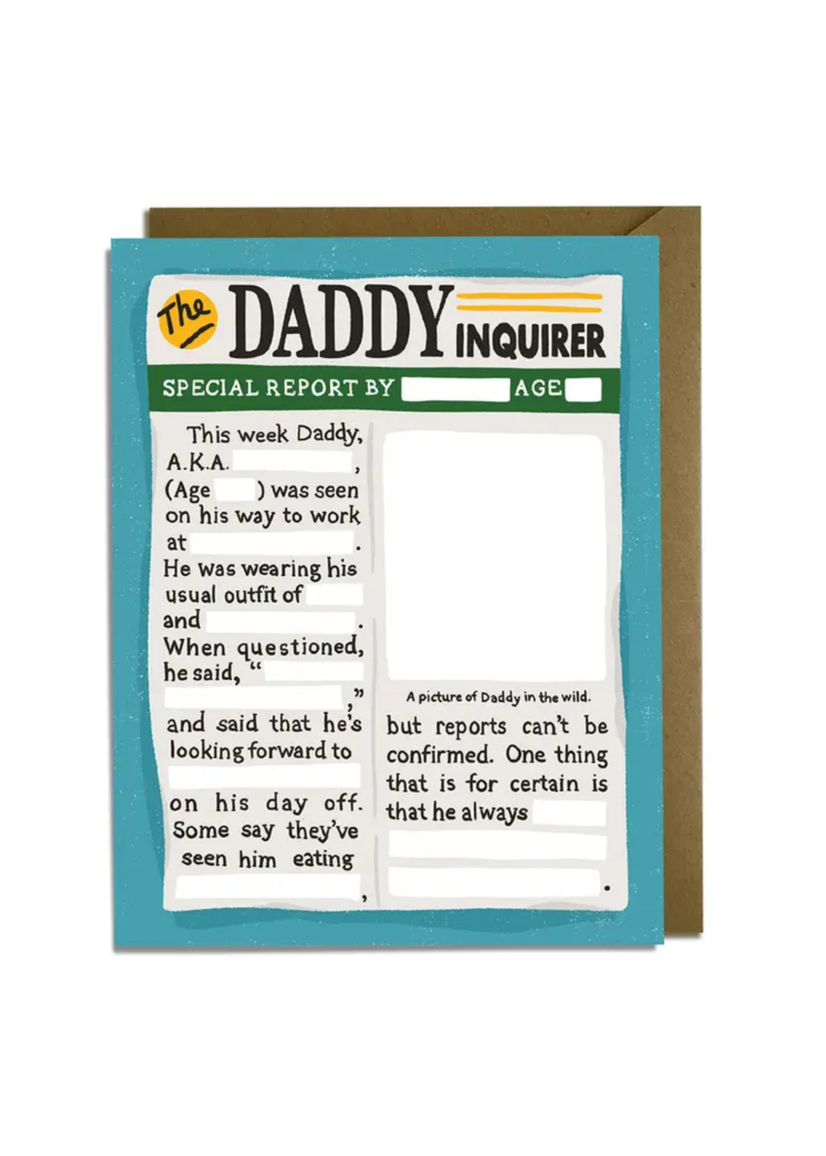 Kat French Design Father's Day Card - Fill in the Blank