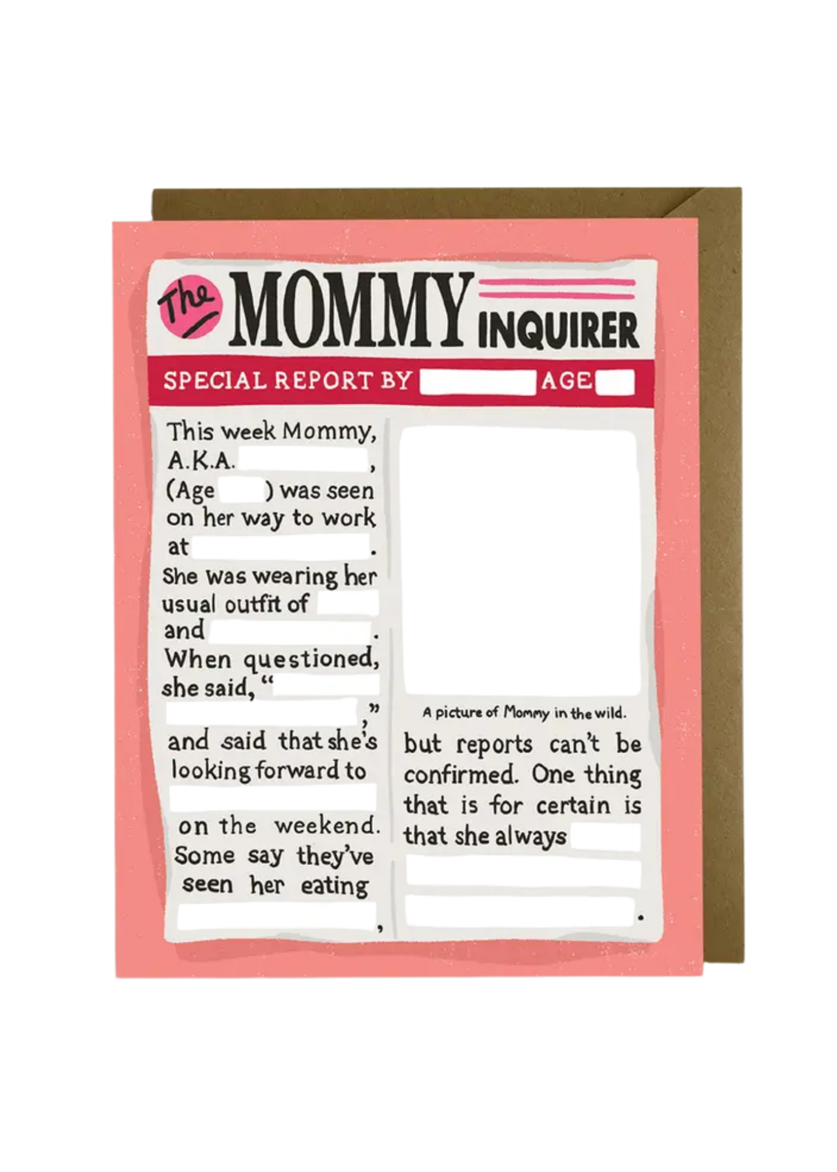 Kat French Design Mother's Day Card - Fill in the Blank