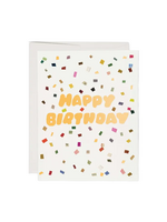 Red Cap Cards Birthday Card - Colorful Confetti