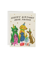 Red Cap Cards Birthday Card - Puppy Party