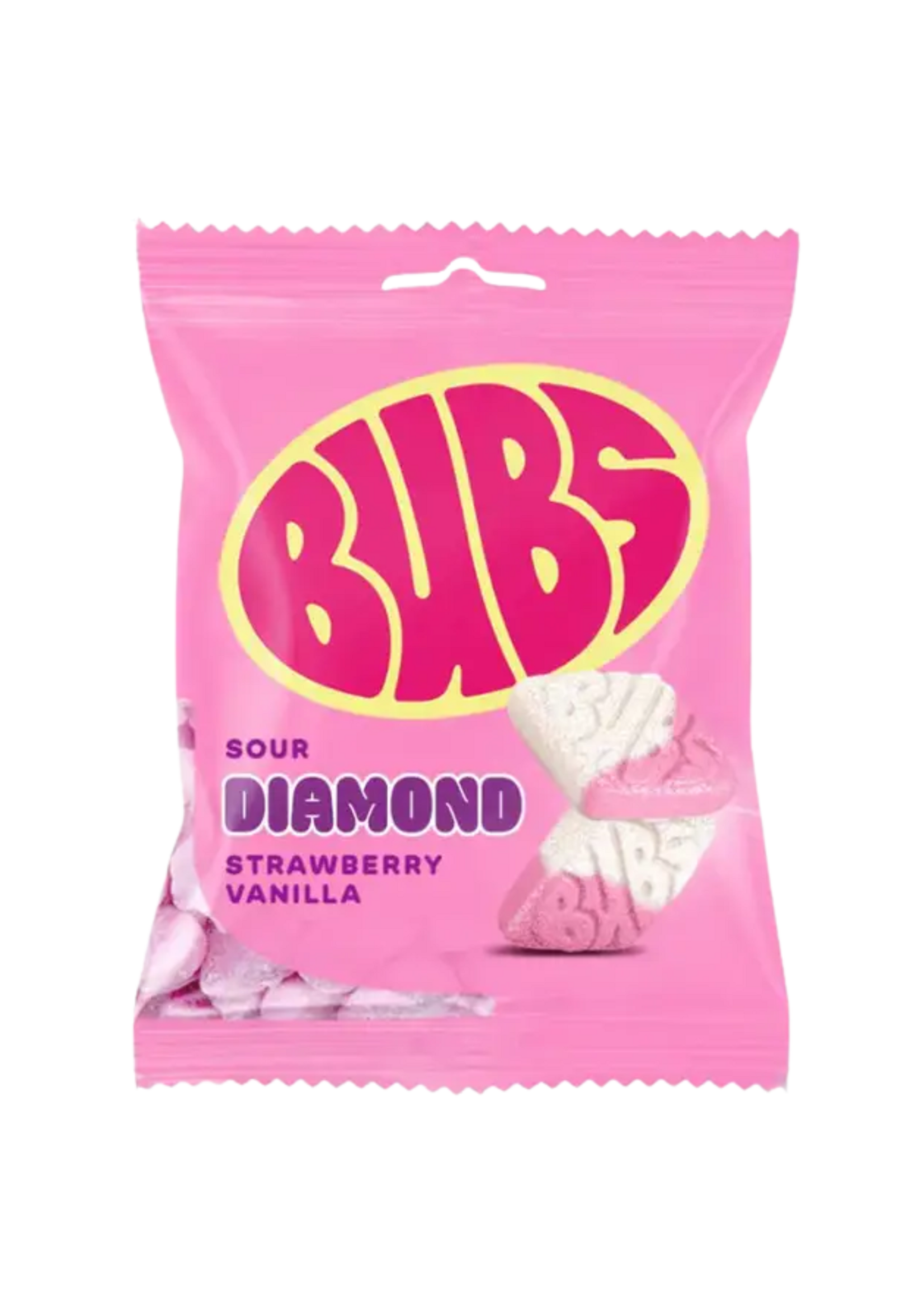 Sweet As Fudge Candy Shoppe Bubs Swedish Candy Strawberry Vanilla Sour Diamonds