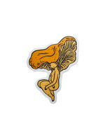 Stasia Burrington Chantarelle Mushroom Girl Sticker