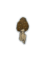 Stasia Burrington Morel Mushroom Girl Sticker