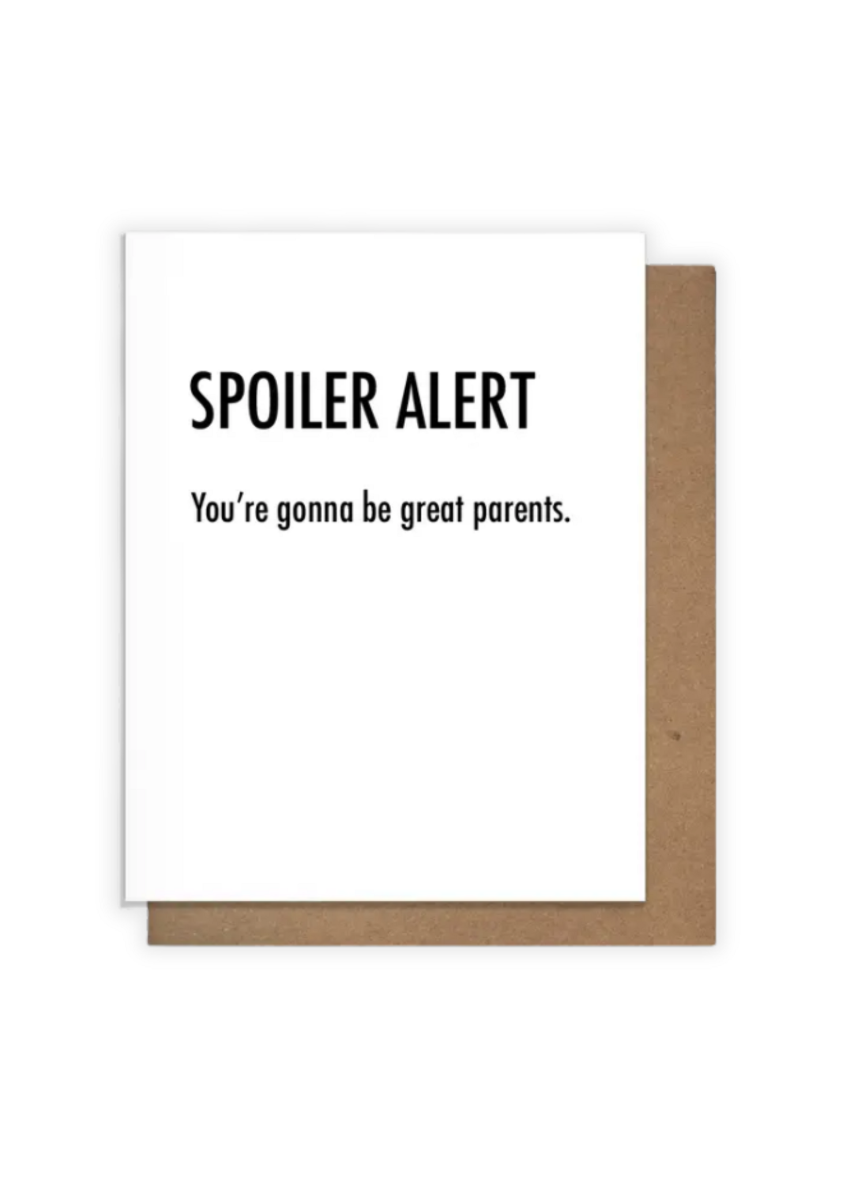Pretty Alright Goods New Baby Card - Spoiler Alert