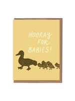 La Familia Green Baby Card - Ducklings