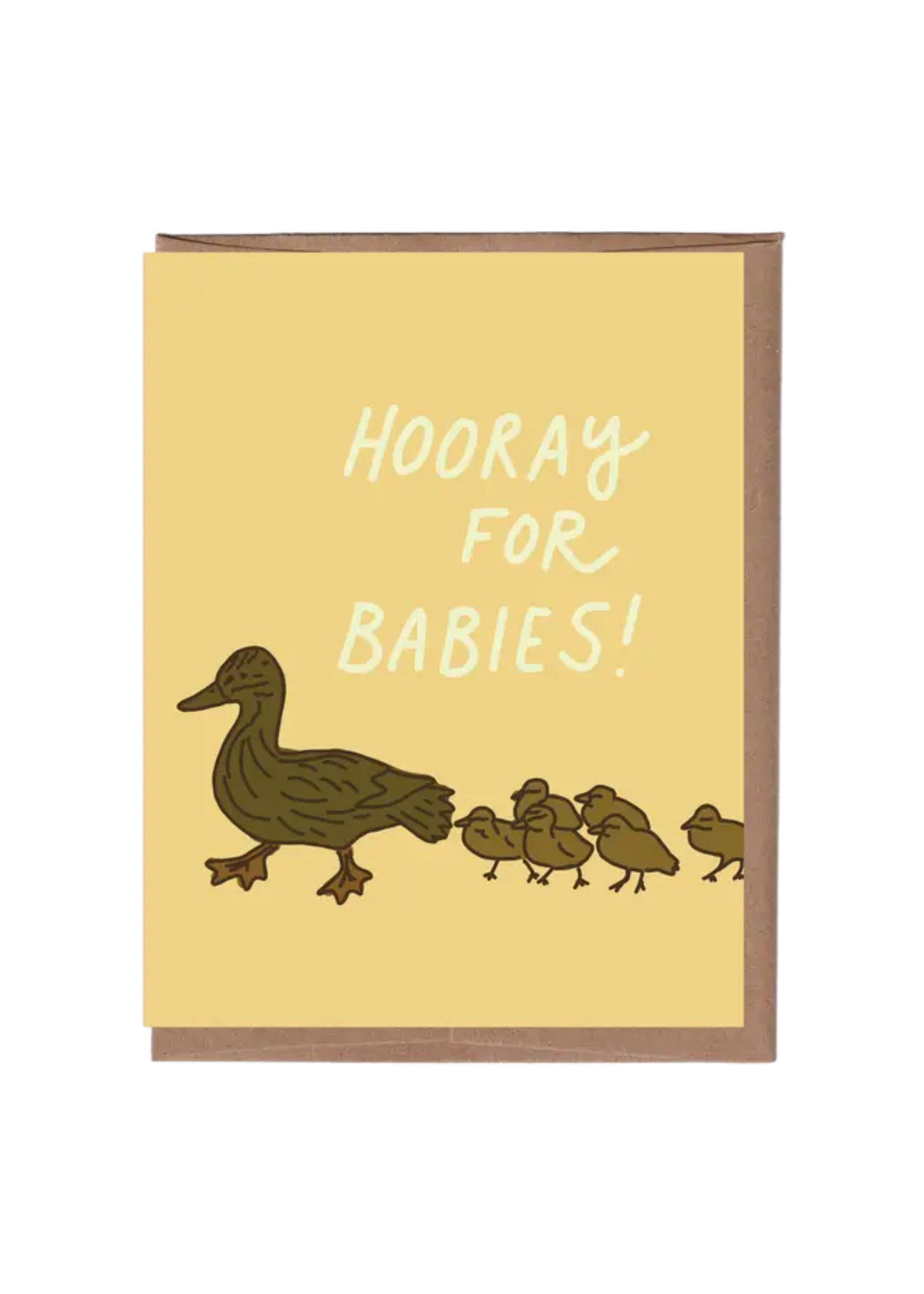 La Familia Green Baby Card - Ducklings