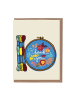 La Familia Green Thank You Card - Needlepoint