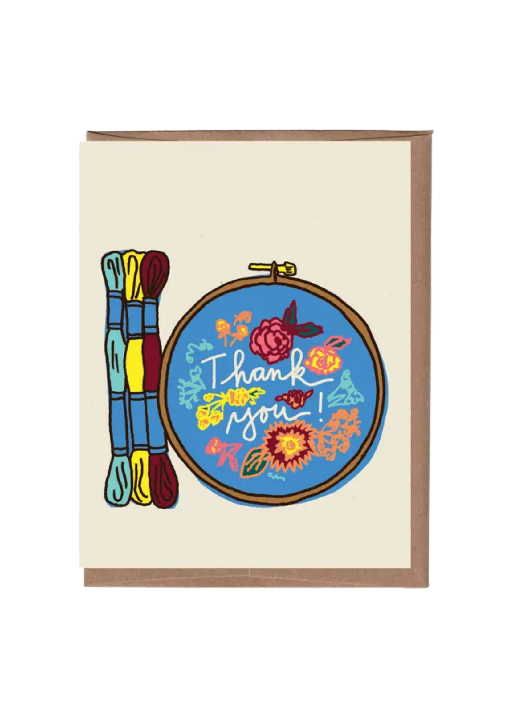 La Familia Green Thank You Card - Needlepoint