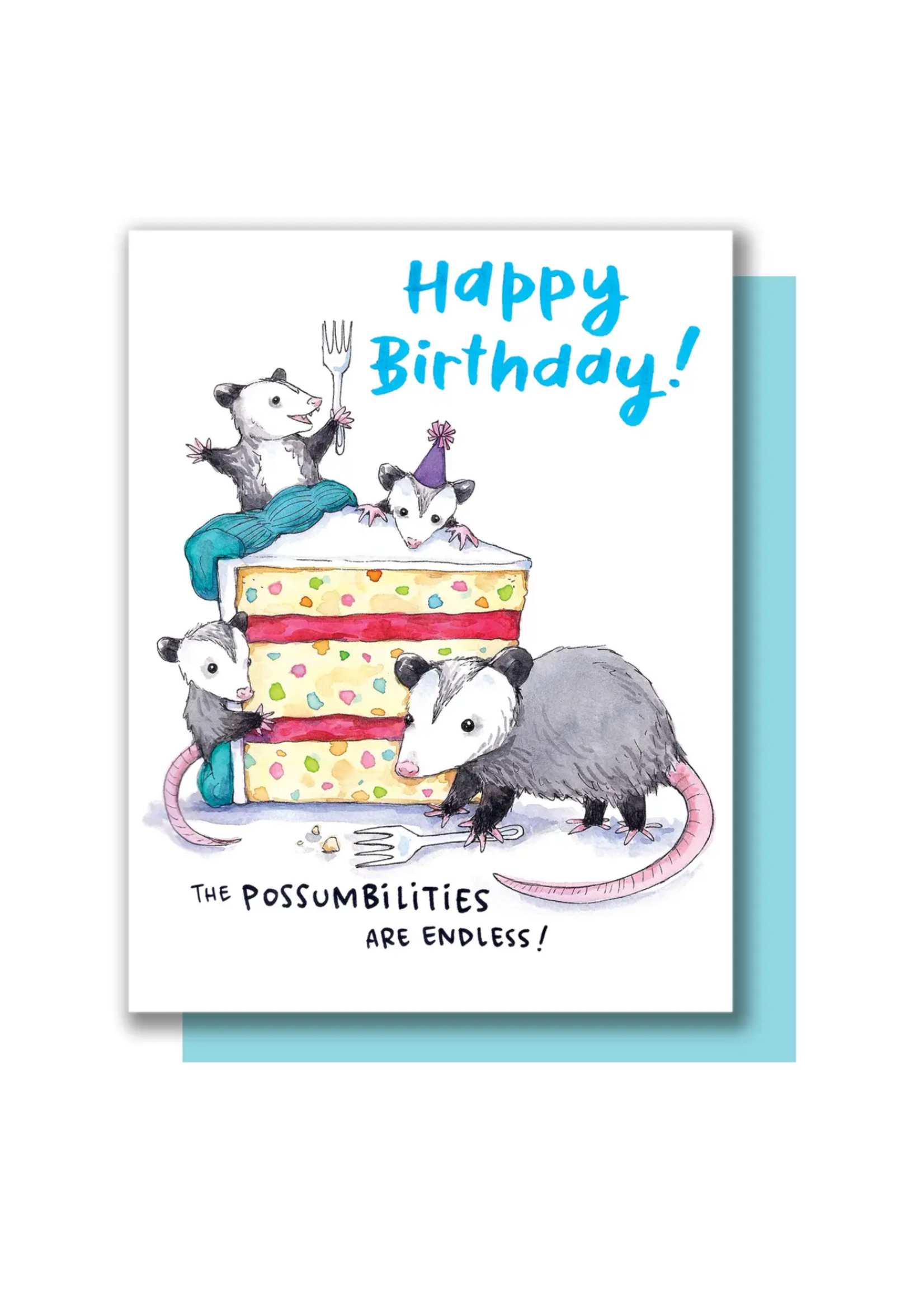 Paper Wilderness Birthday Card - Possumbilities Are Endless