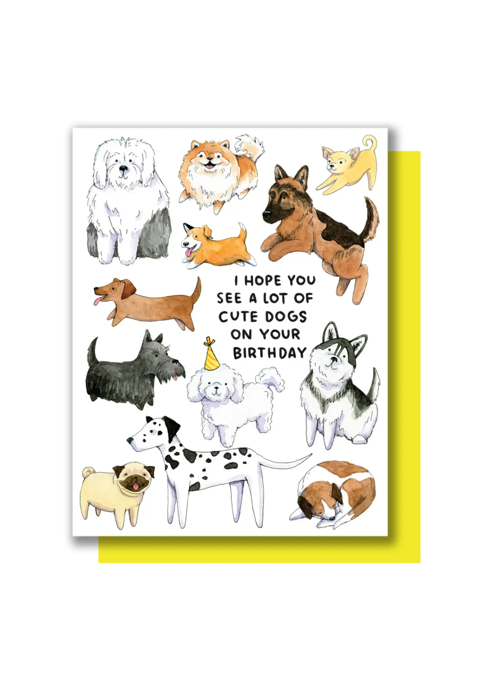 Paper Wilderness Birthday Card - I Hope You See A Lot of Cute Dogs