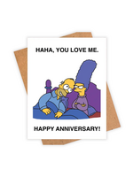 Pop Hot Cards Anniversary Card - Haha, You Love Me