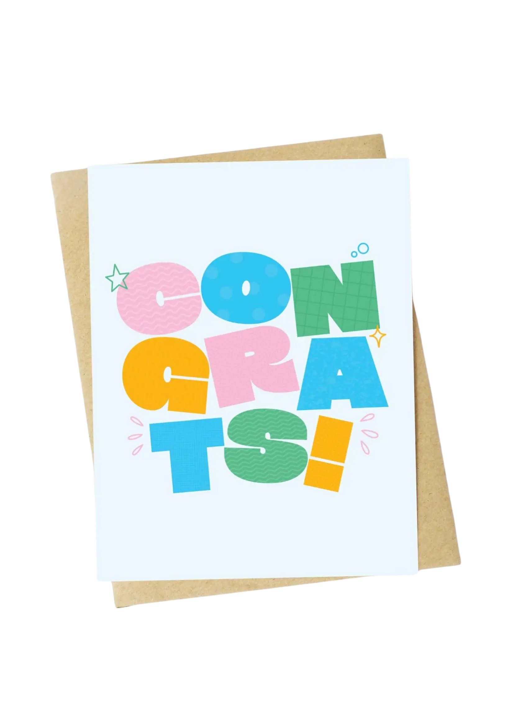 Big Moods Congratulations Card - Block Letters