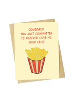 Big Moods Wedding Card - Forever Sharing Your Fries