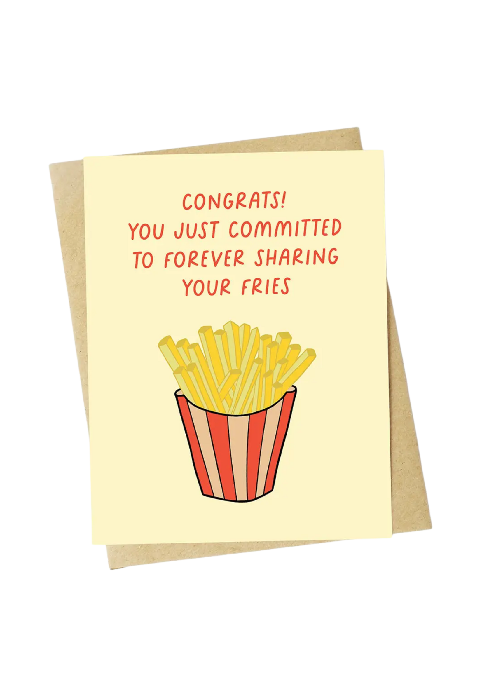 Big Moods Wedding Card - Forever Sharing Your Fries