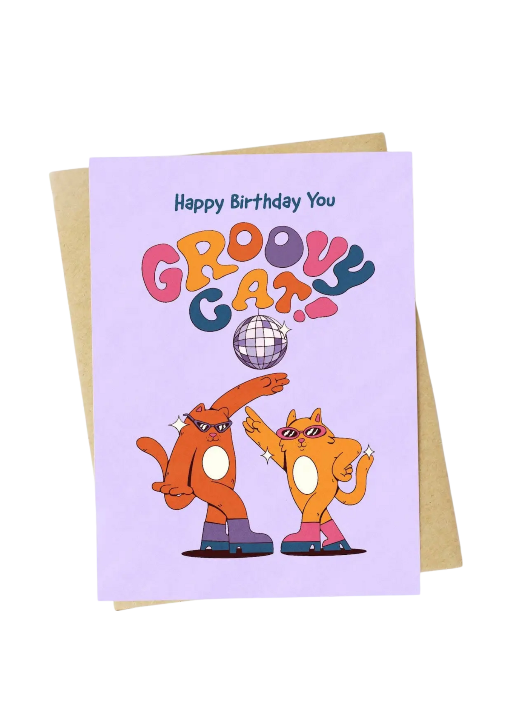 Big Moods Birthday Card - Groovy Cats