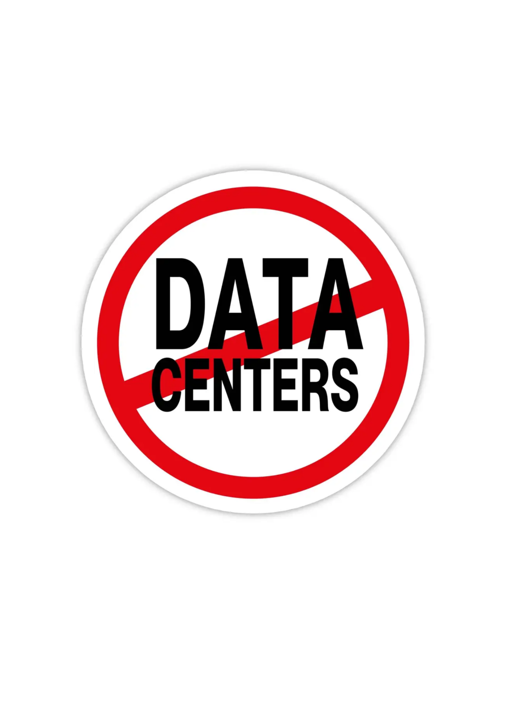 Big Moods No Data Centers Sticker