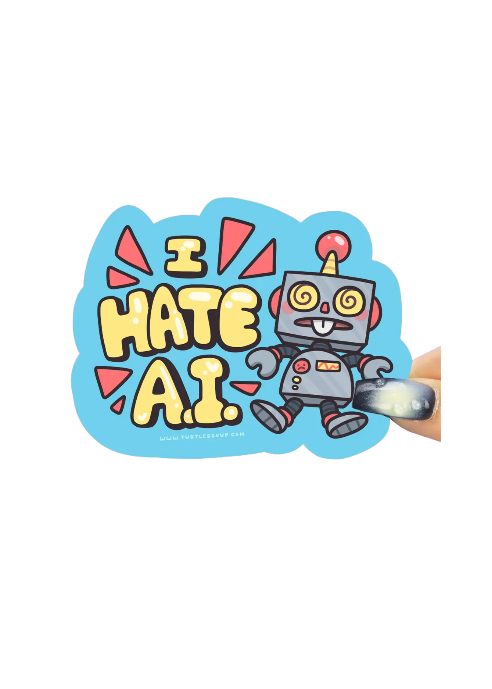Turtle's Soup I Hate AI Sticker