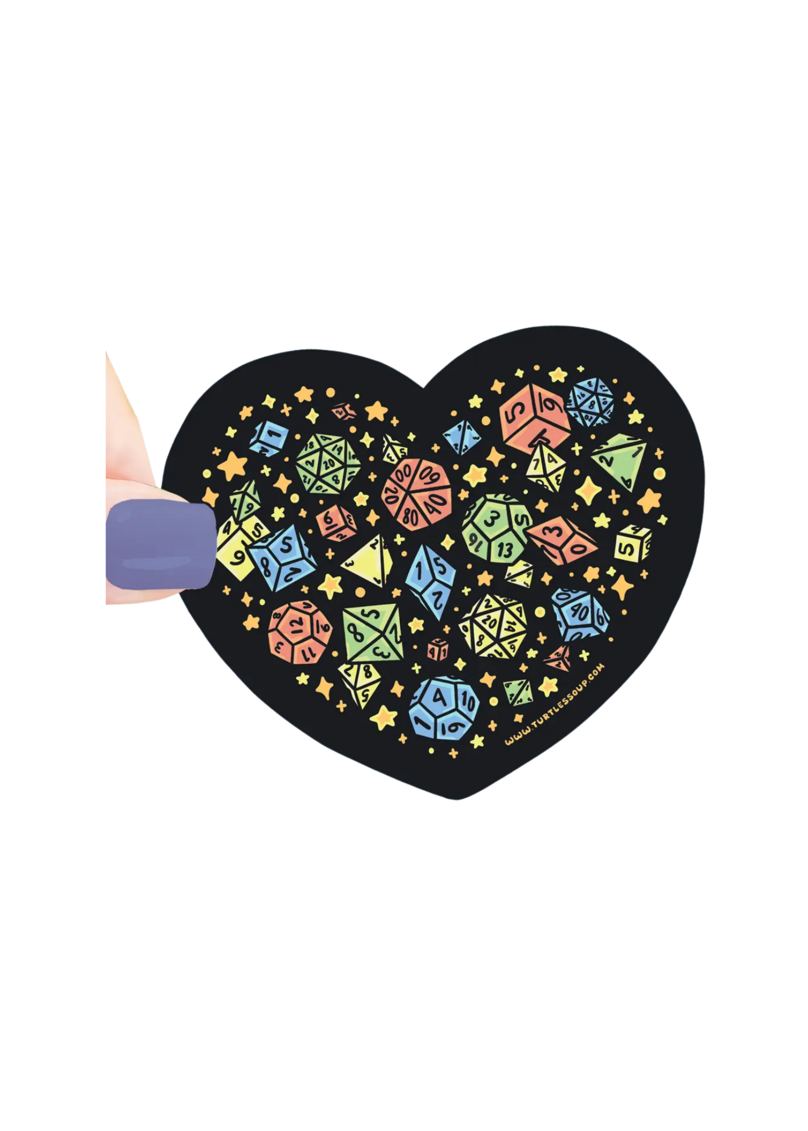 Turtle's Soup Dice Heart Sticker