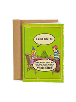Sleazy Greetings Birthday Card - Pickle Goblin