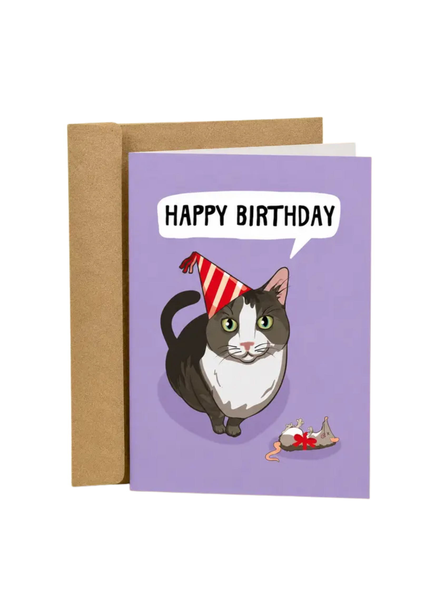 Sleazy Greetings Birthday Card - Dead Mouse