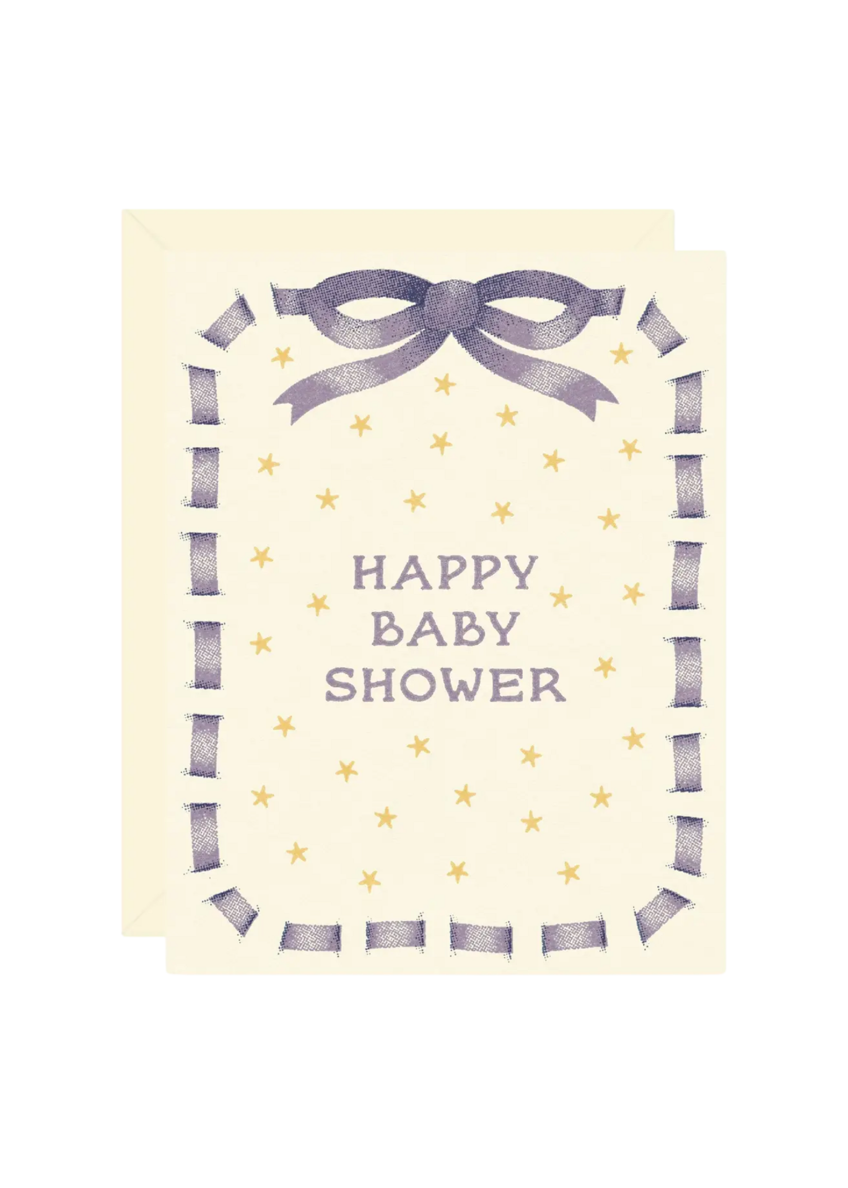 Wallflower Paper & Party New Baby Card - Ribbon Baby Shower