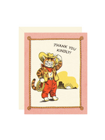 Wallflower Paper & Party Thank You Card - Cowboy Kitty