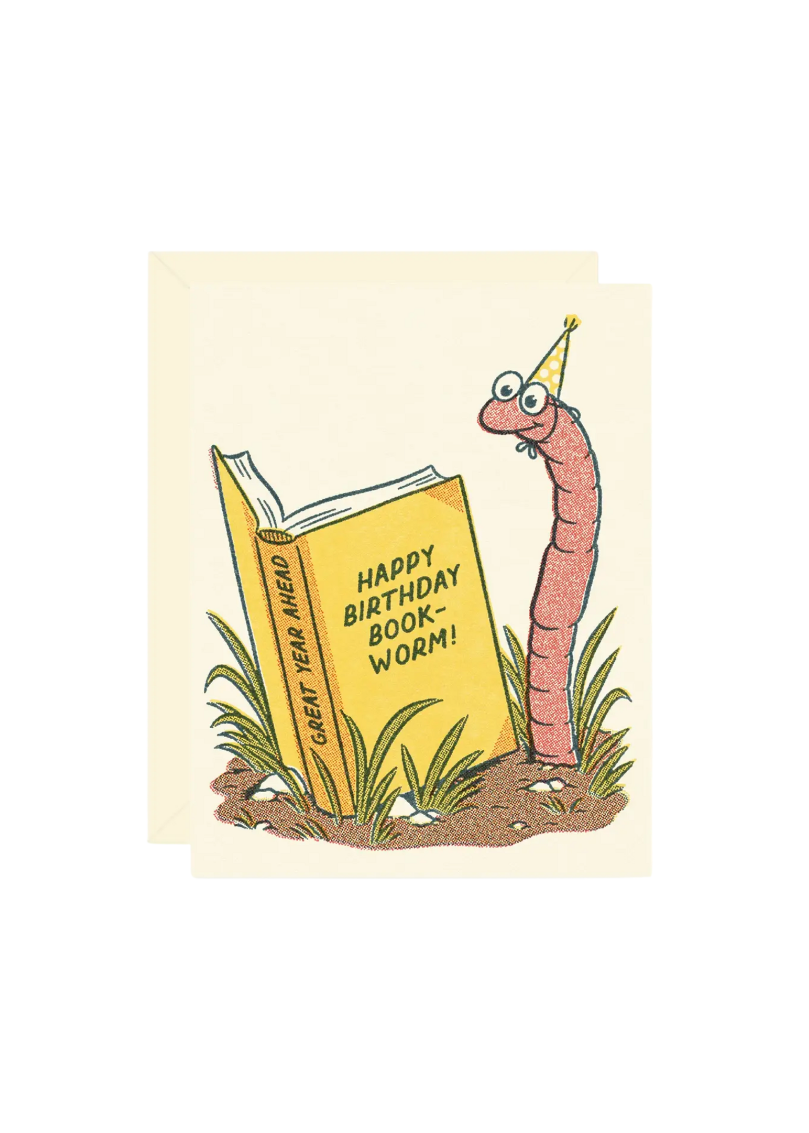 Wallflower Paper & Party Birthday Card - Book Worm
