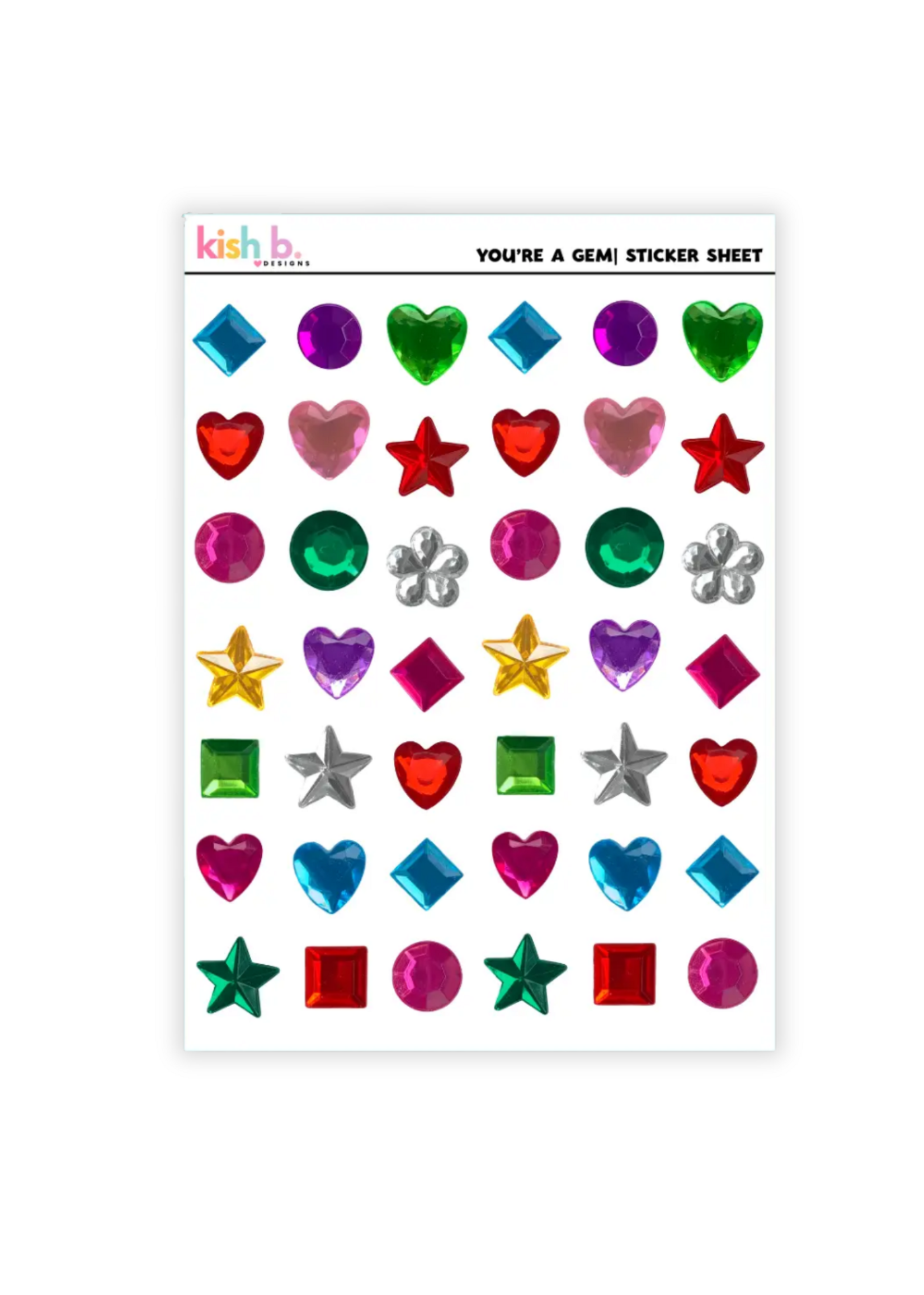 Kish B. Designs Gems Sticker Sheet