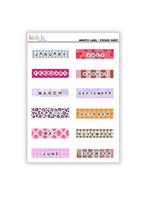 Kish B. Designs Months Sticker Sheet