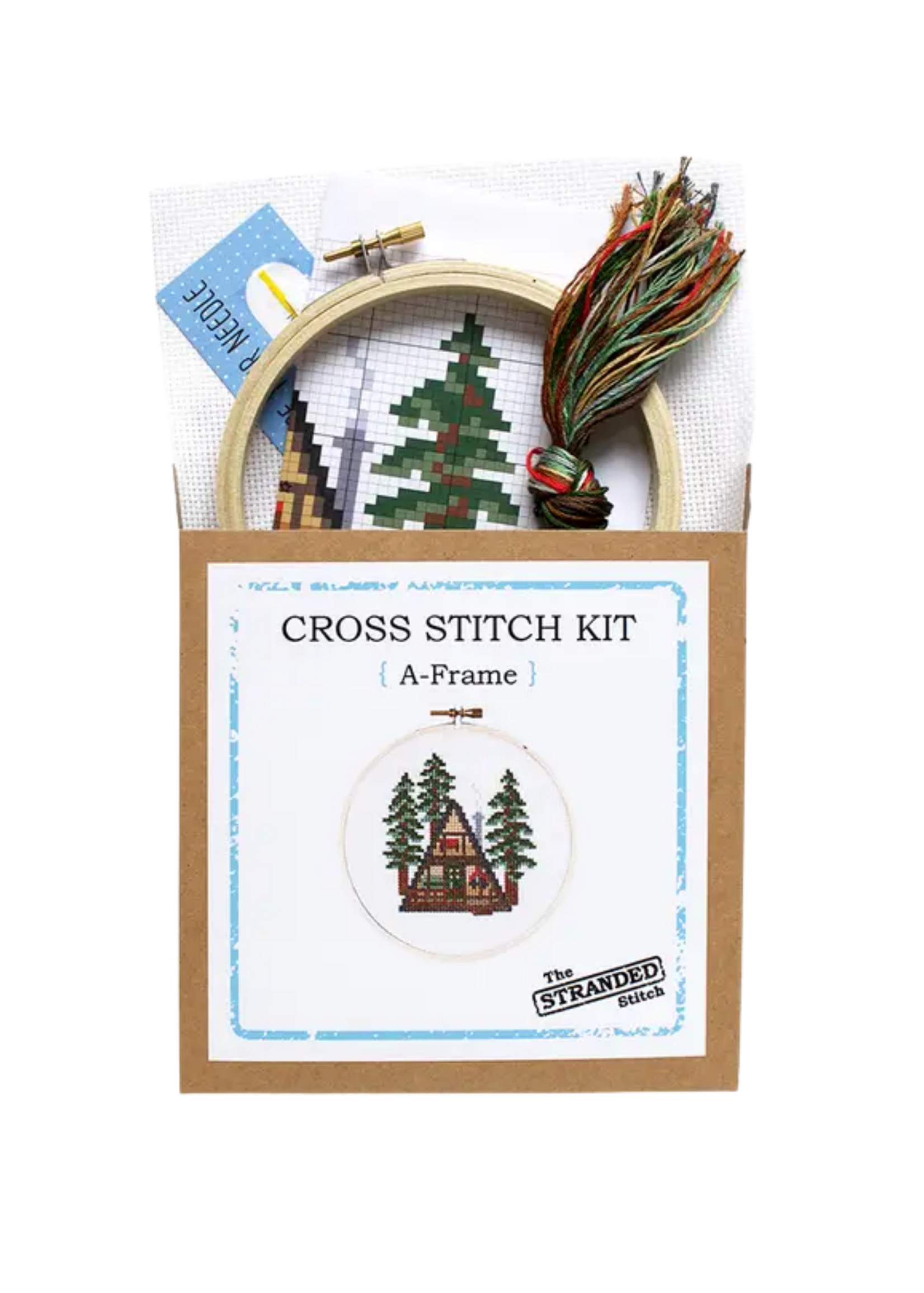 The Stranded Stich A Frame Cabin Cross Stitch Kit