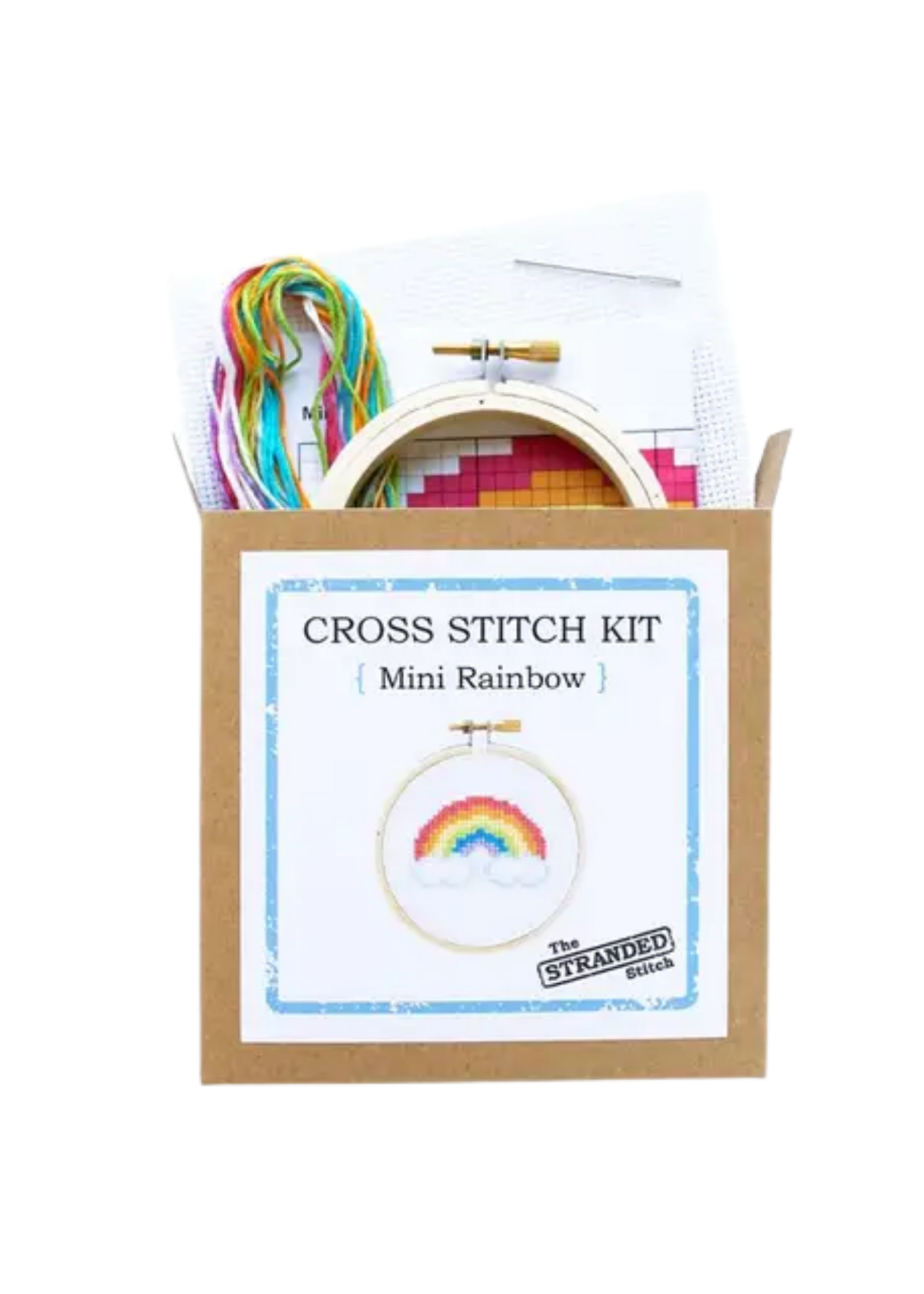 The Stranded Stich Mini Rainbow Cross Stitch Kit