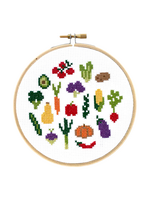 The Stranded Stich Veggies Cross Stich Kit
