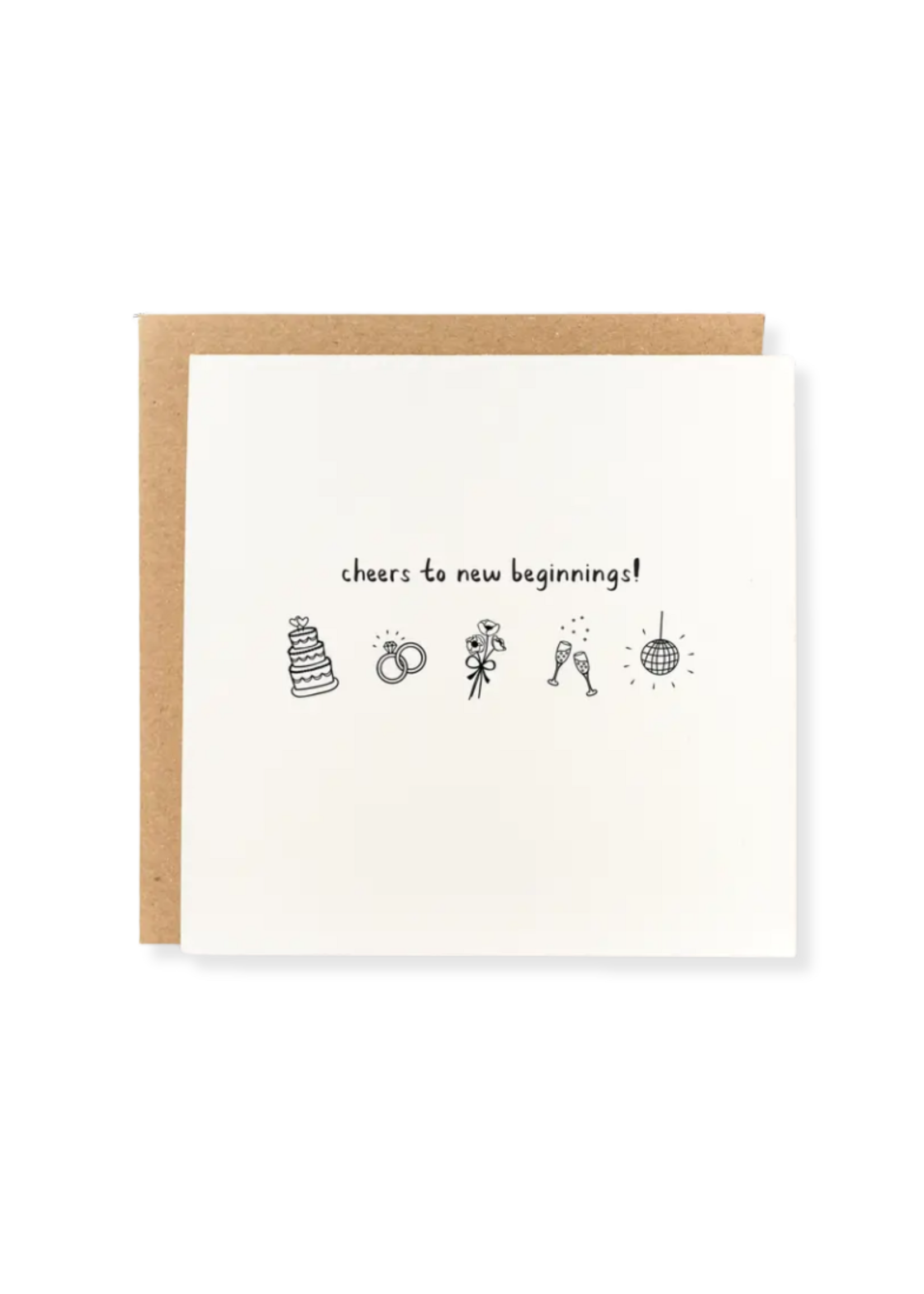 Kwohtations Wedding Card - Cheers To New Beginnings