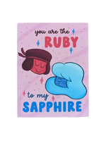 Sadsquatch Love Card - You Are The Ruby To My Sapphire