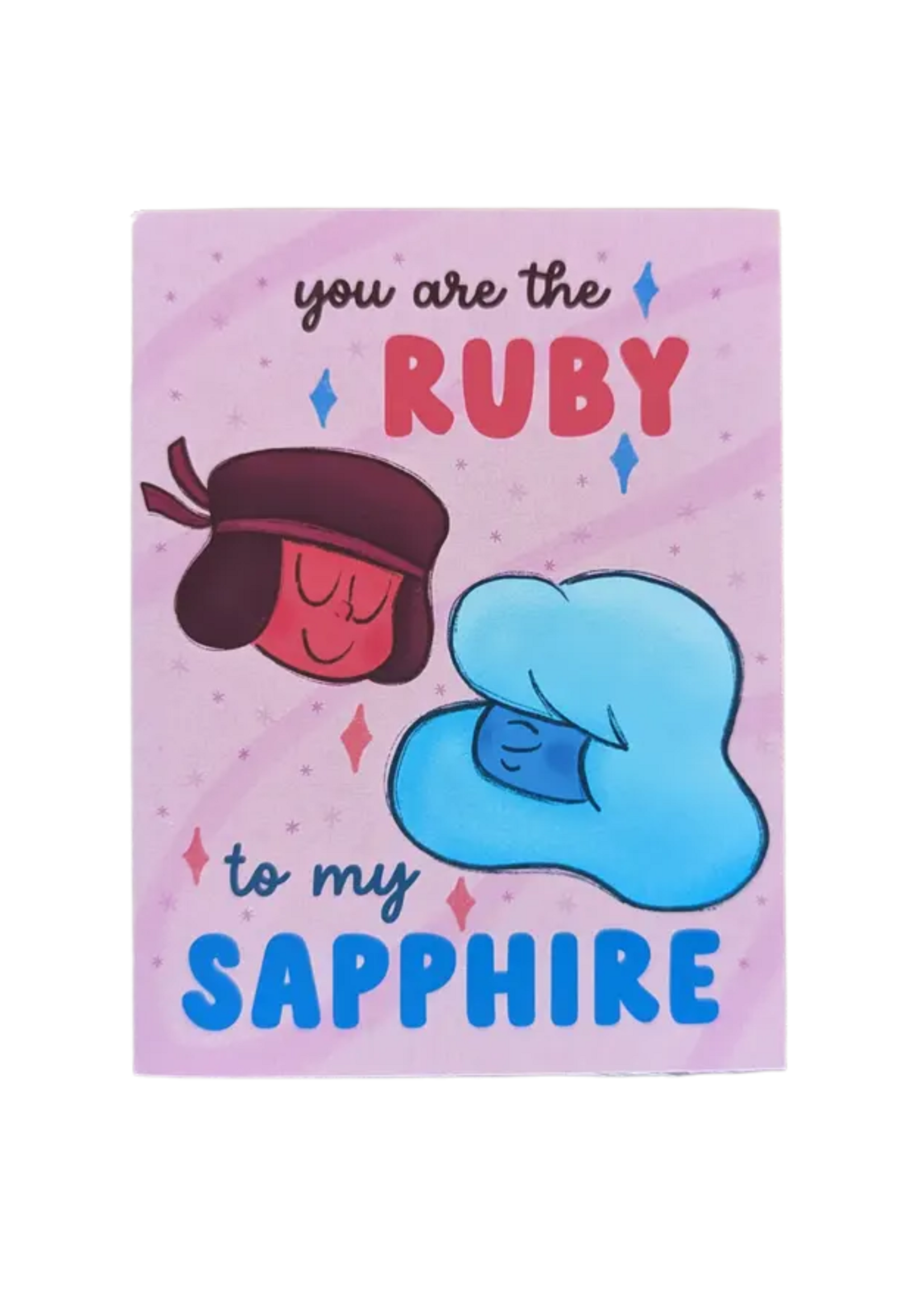 Sadsquatch Love Card - You Are The Ruby To My Sapphire