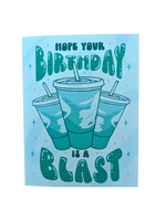 Sadsquatch Birthday Card - Baja Blast