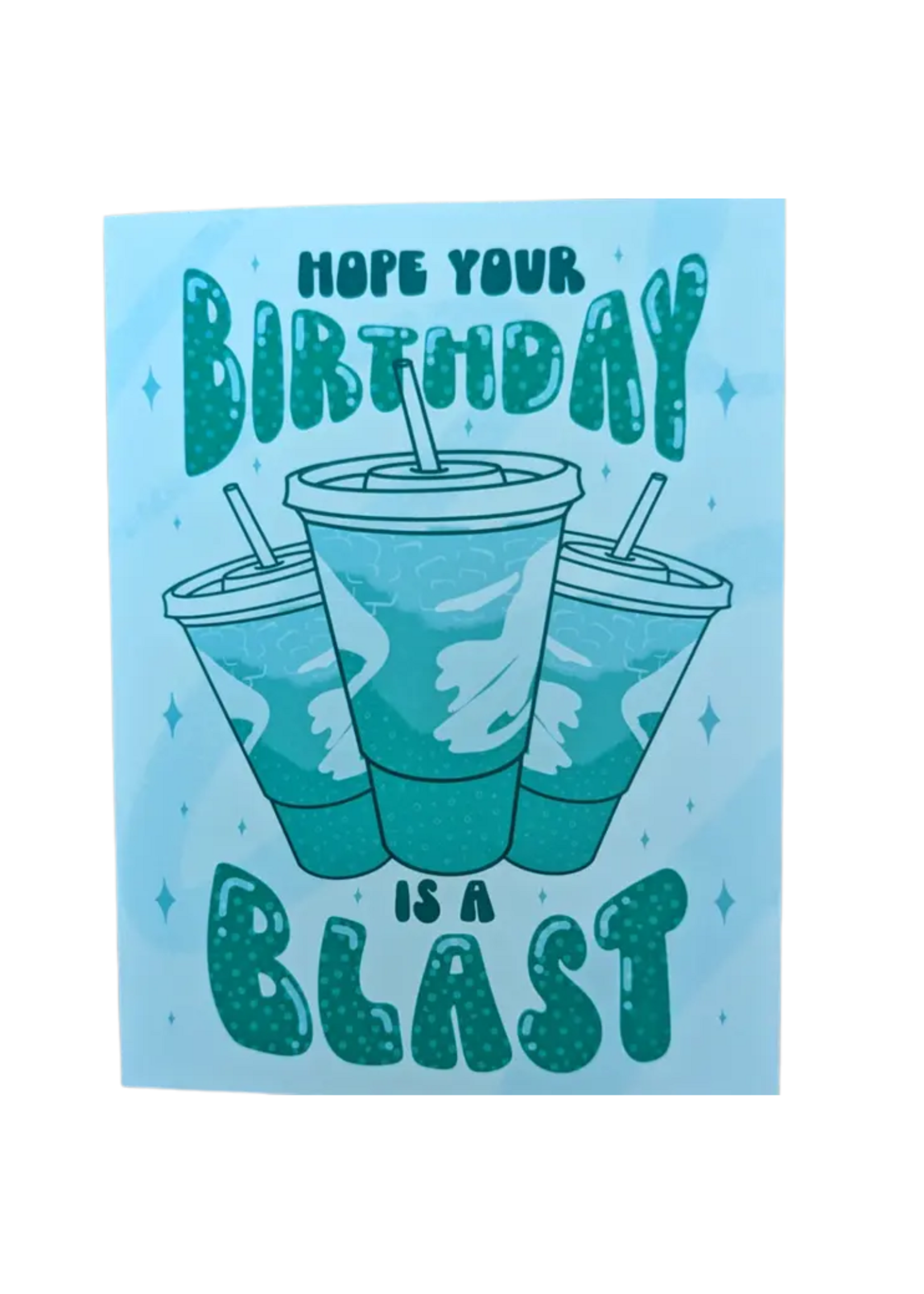 Sadsquatch Birthday Card - Baja Blast
