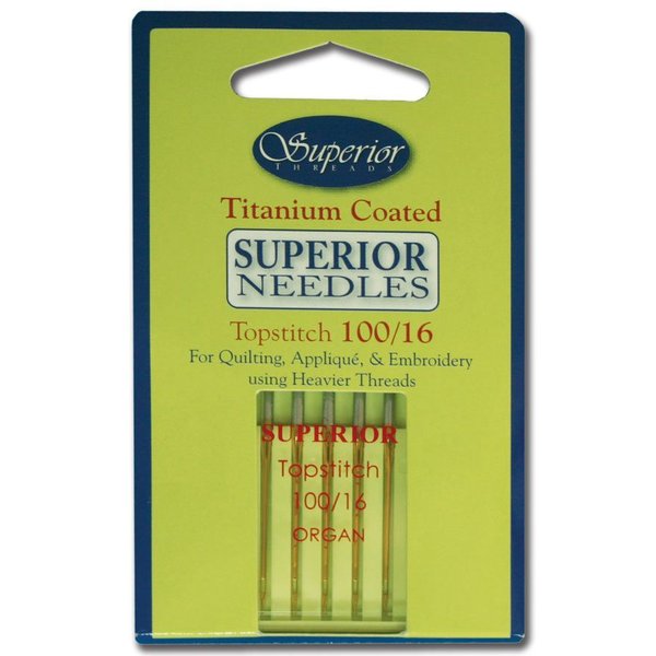  Superior - Titanium Topstitch Needles - 100/16