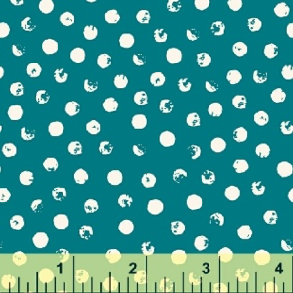  Windham - Clever Dots / White on Teal / 42675-2