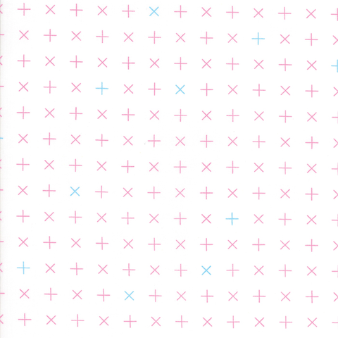 Moda Fabrics - Modern Colorbox / Zen Chic / Rotating X / Pink / 1645-13