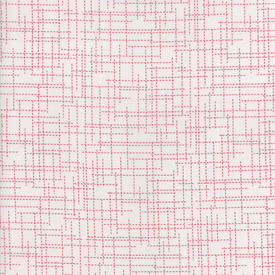  Moda Fabrics - Modern Colorbox / Zen Chic / Dotted Lines / Red / 1648-14