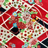 Japanese Fabric - Kokka / Diamond Flowes / Red / JTF08 (A)