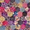 Japanese / Dobby Cloth / Hexagon Pieces / Purple / JLF-24
