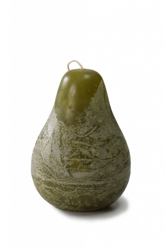 4 inch Sea Foam Pearl Ritz Vance Kitira Pear Candle