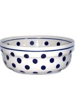 Soup/Cereal/Salad Bowl - White w/Blue Dots