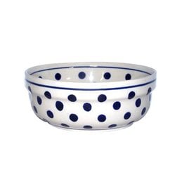 Soup/Cereal/Salad Bowl - White w/Blue Dots