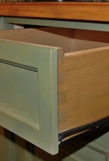 2 Door Buffet - Sage green / Waxed Top