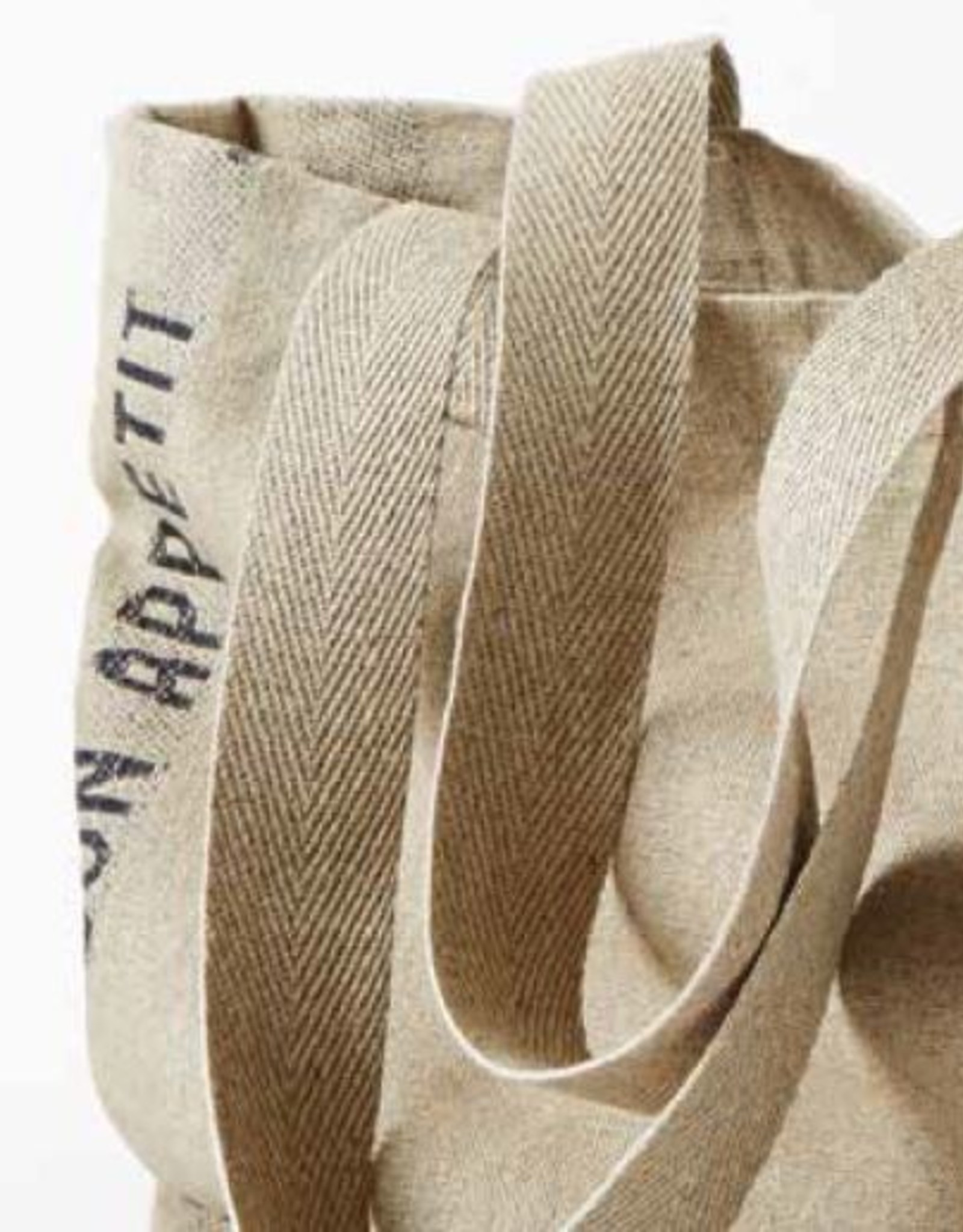 Charvet Editions Charvet Editions - Bag/Natural & Black Bon Appetit 18"x20"